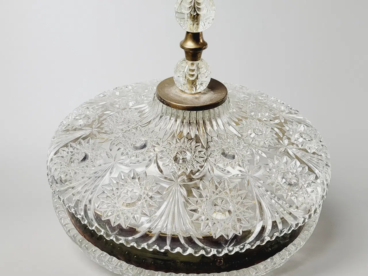 Billede 6 - ⭐️· Stor Vintage Loftslampe i Støbt Krystalglas