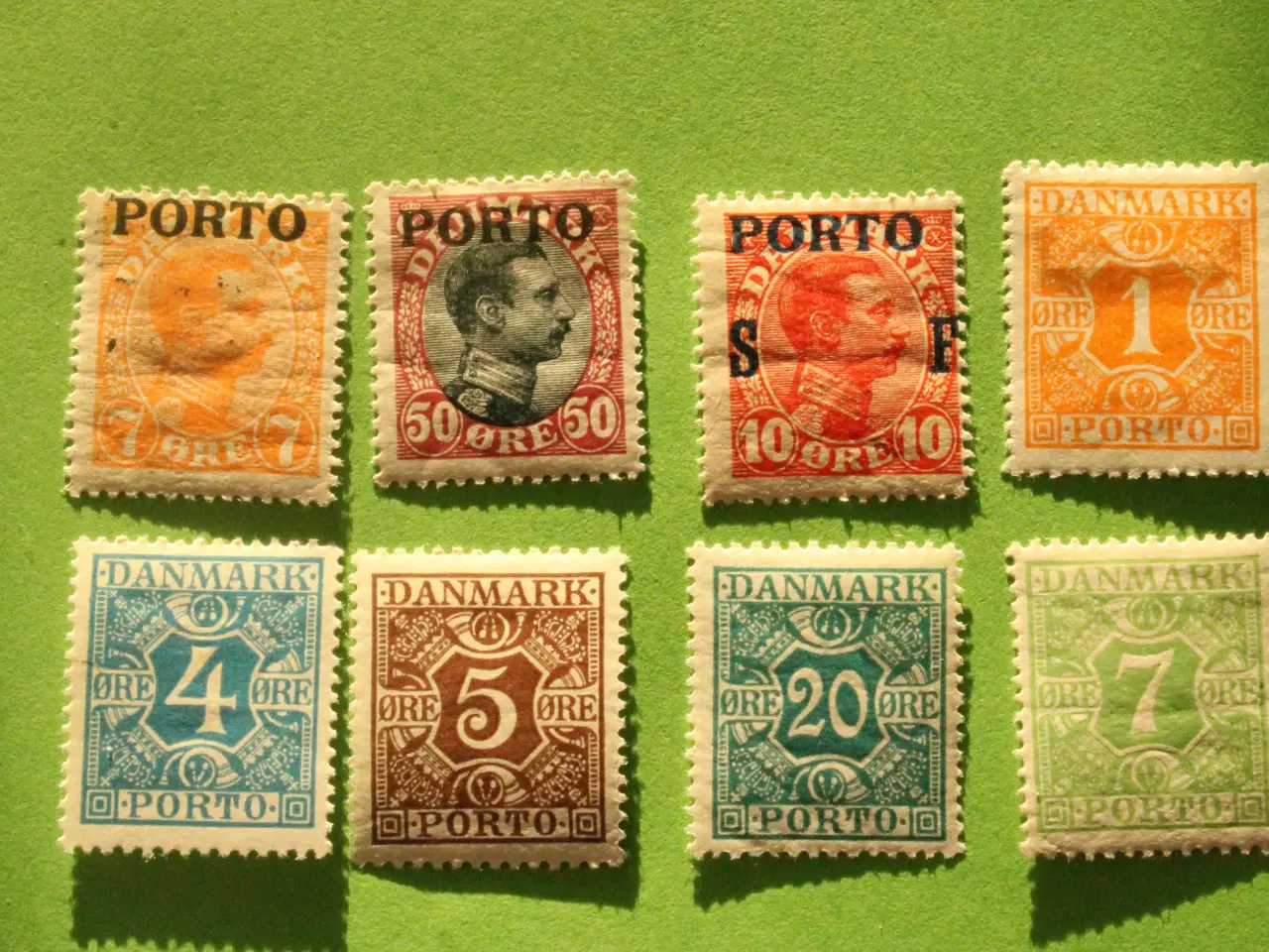 Billede 2 - DK Porto, postfriske, 18 forskellige
