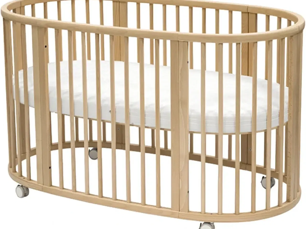 Billede 1 - Tremmeseng oval stokke