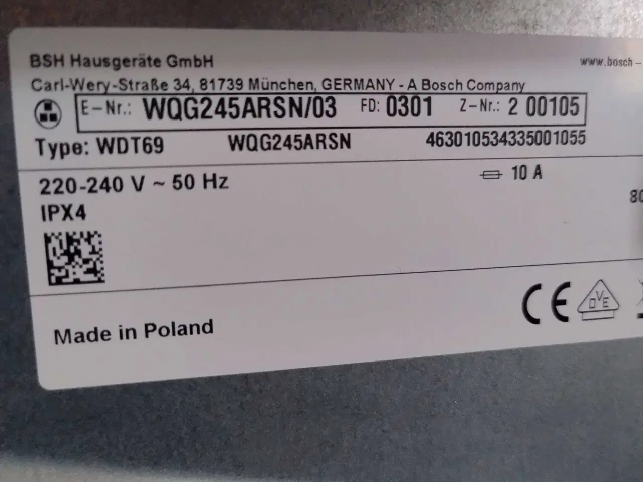 Billede 6 - Bosch vaskemaskine og tørretumbler 