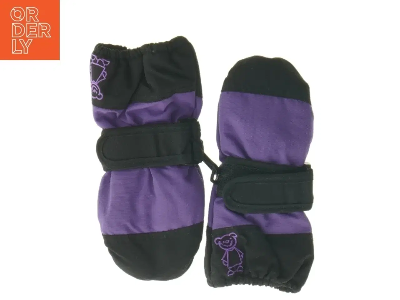 Billede 1 - Børnevante/ hansker, lilla og sort (str. 17 cm)