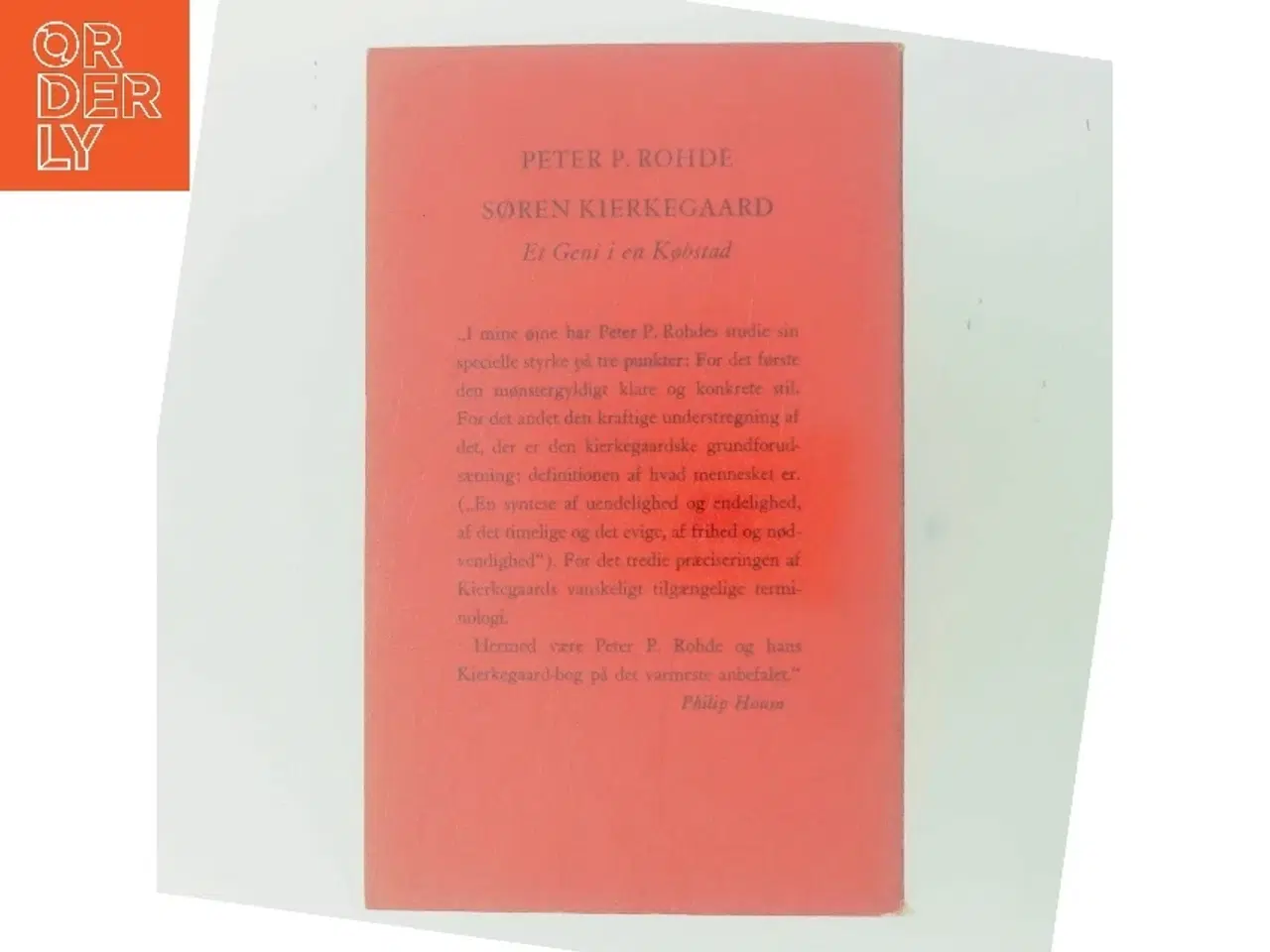 Billede 3 - Søren Kierkegaard: Et Geni i en Købstad af Peter P. Rohde (Bog)