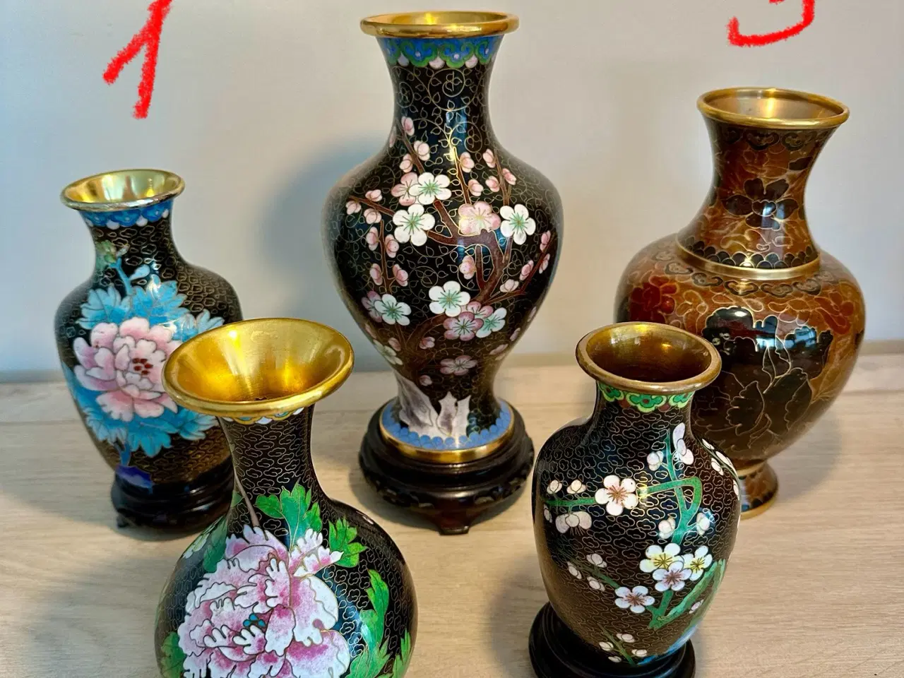 Billede 1 - Vintage CLOISONNE vaser sælges