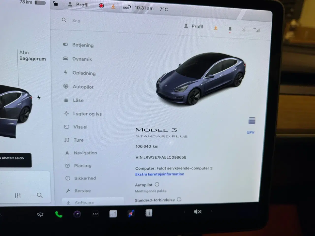 Billede 8 - Tesla Model 3  Standard Range+ RWD