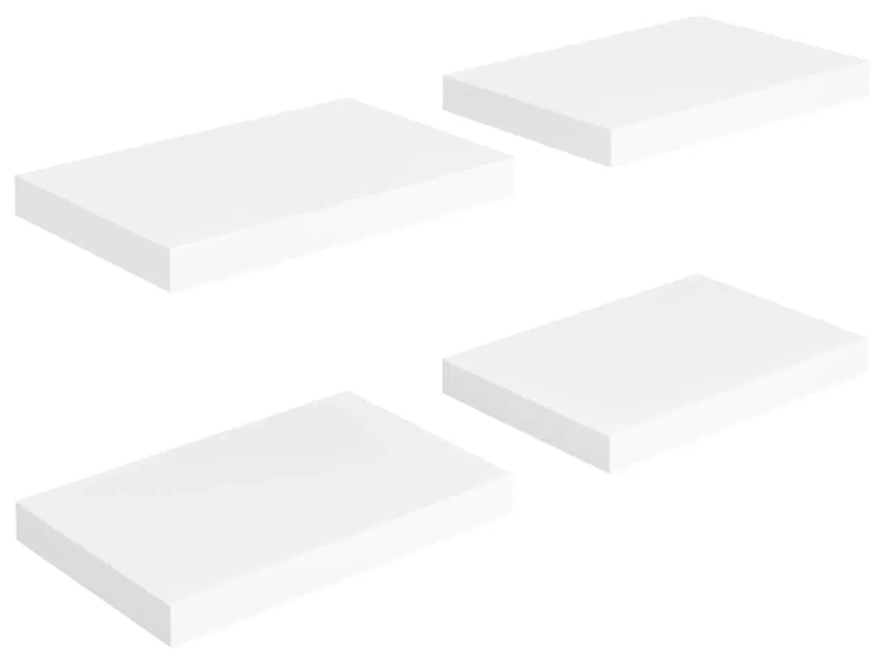 Billede 2 - Væghylder 4 stk. 40x23x3,8 cm MDF hvid