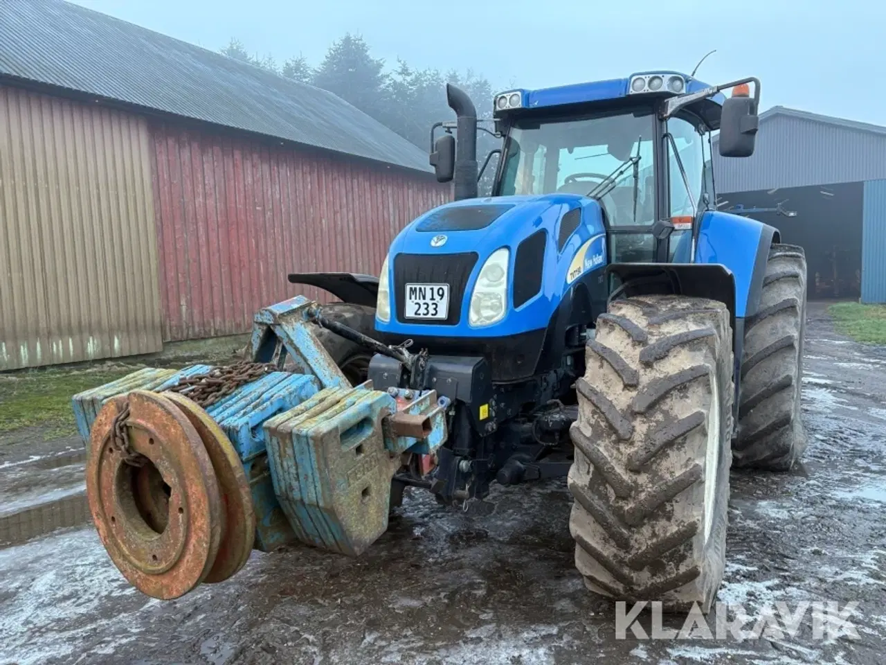 Billede 12 - Traktor med Kuhn vendeplov New Holland TVT 190
