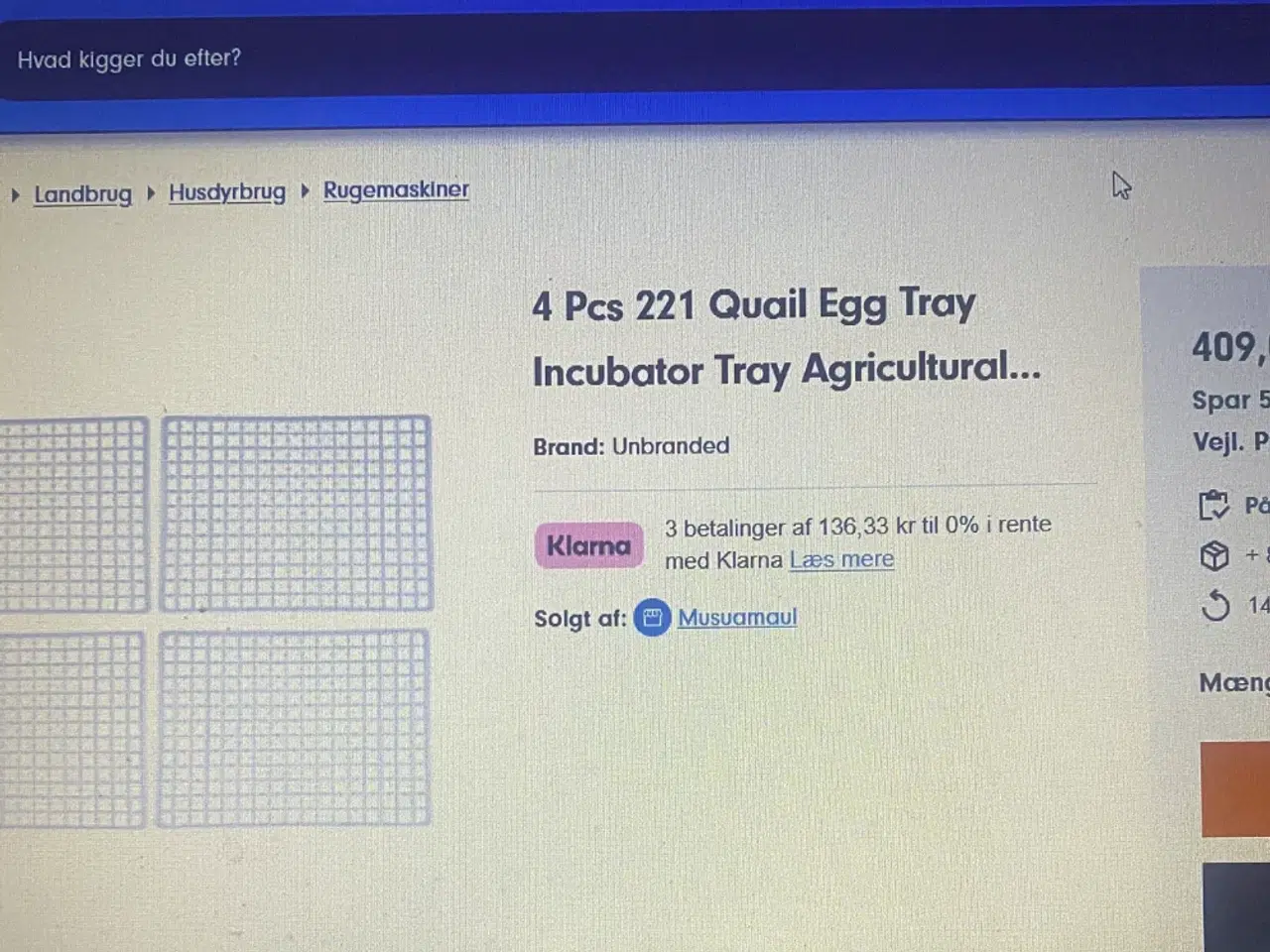 Billede 2 - Æggebakker i Plast til 72 vagtelæg