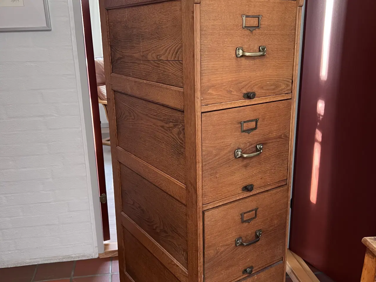 Billede 1 - Arkivskab i egetræ