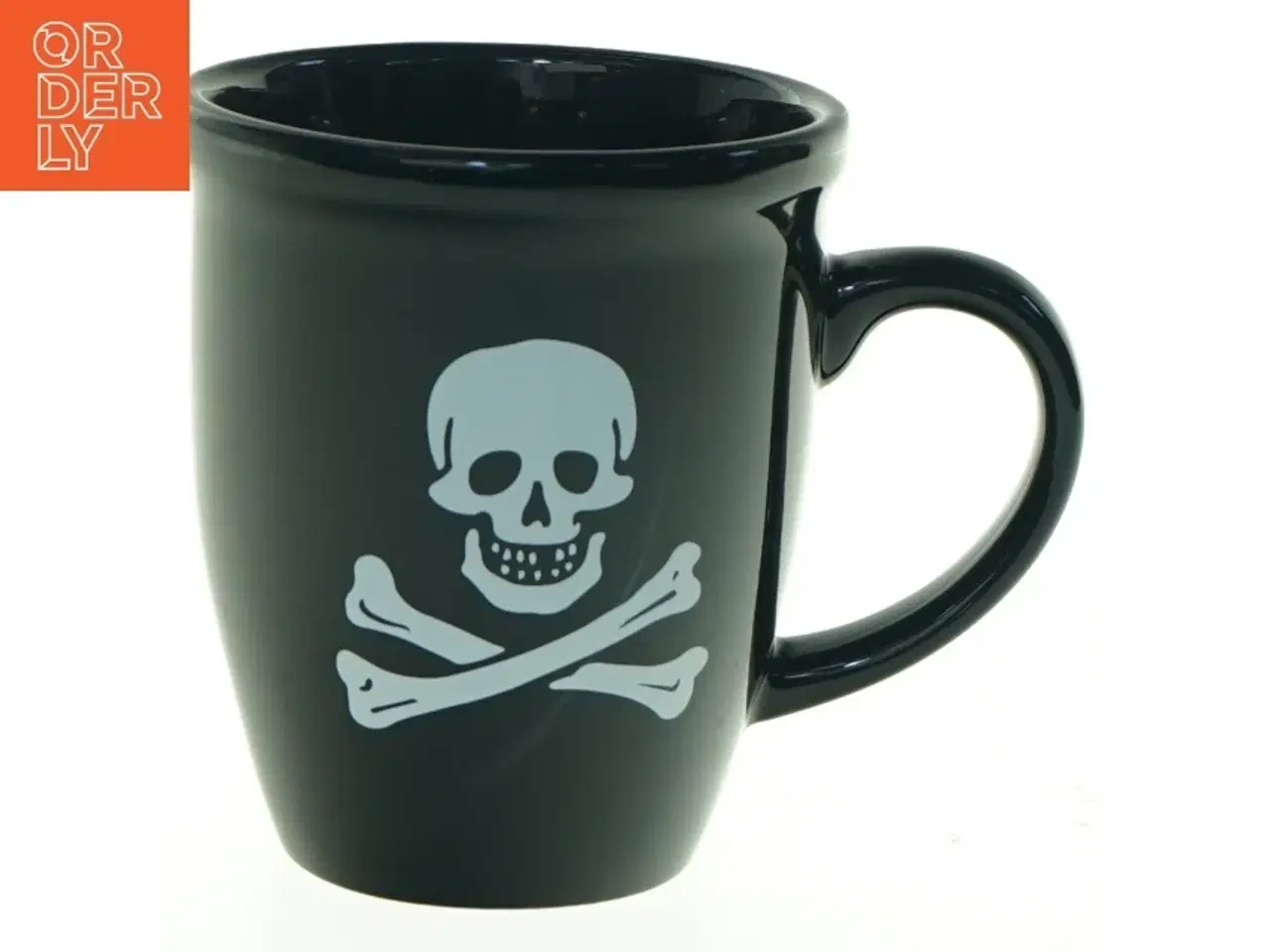 Billede 1 - Sort keramikkrus med piratmotiv fra Voodoo Island (str. 10,5 x 9 cm)