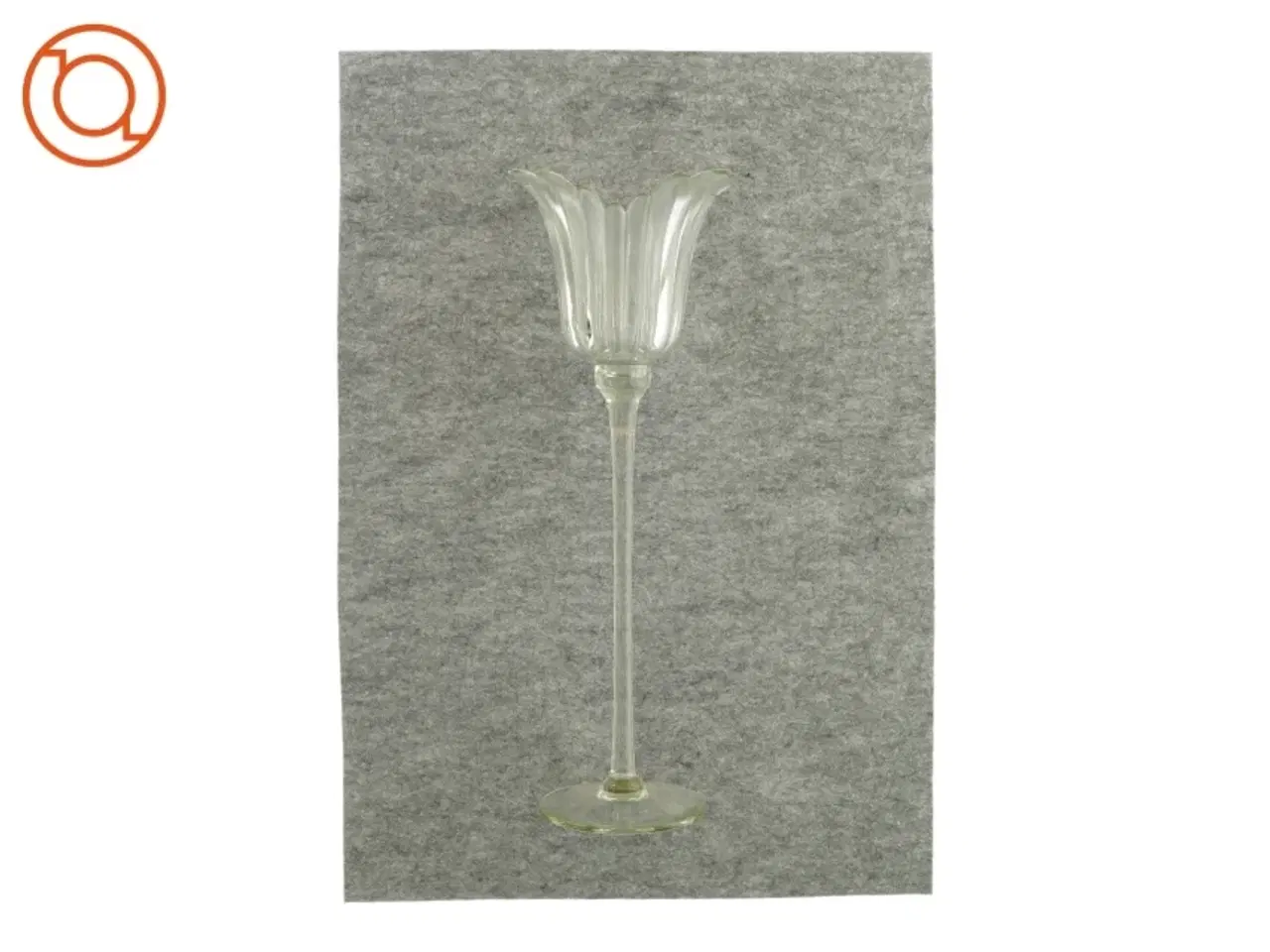 Billede 1 - Lysestage i klart glas