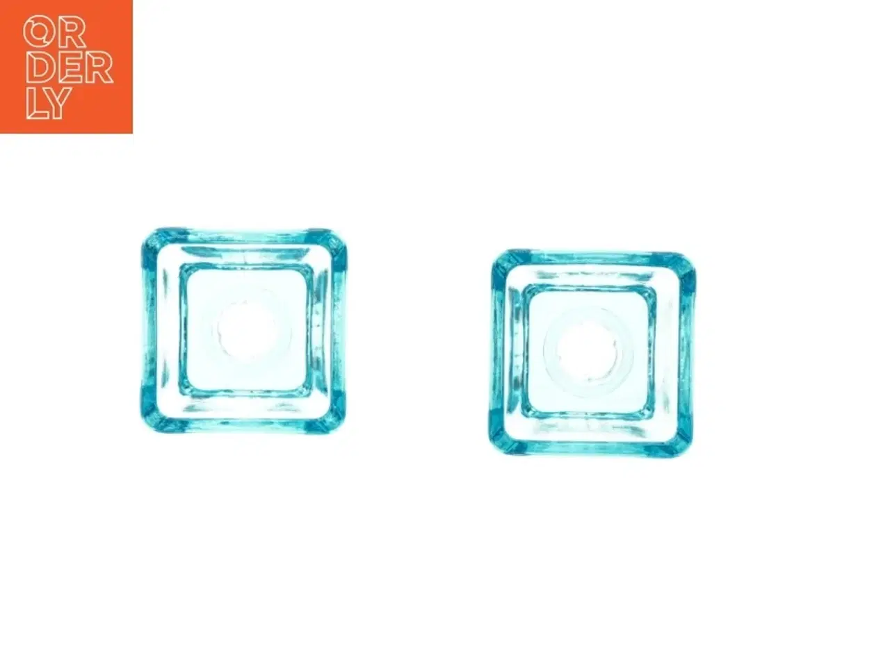 Billede 2 - Lysestager af glas (str. 7x7 cm)