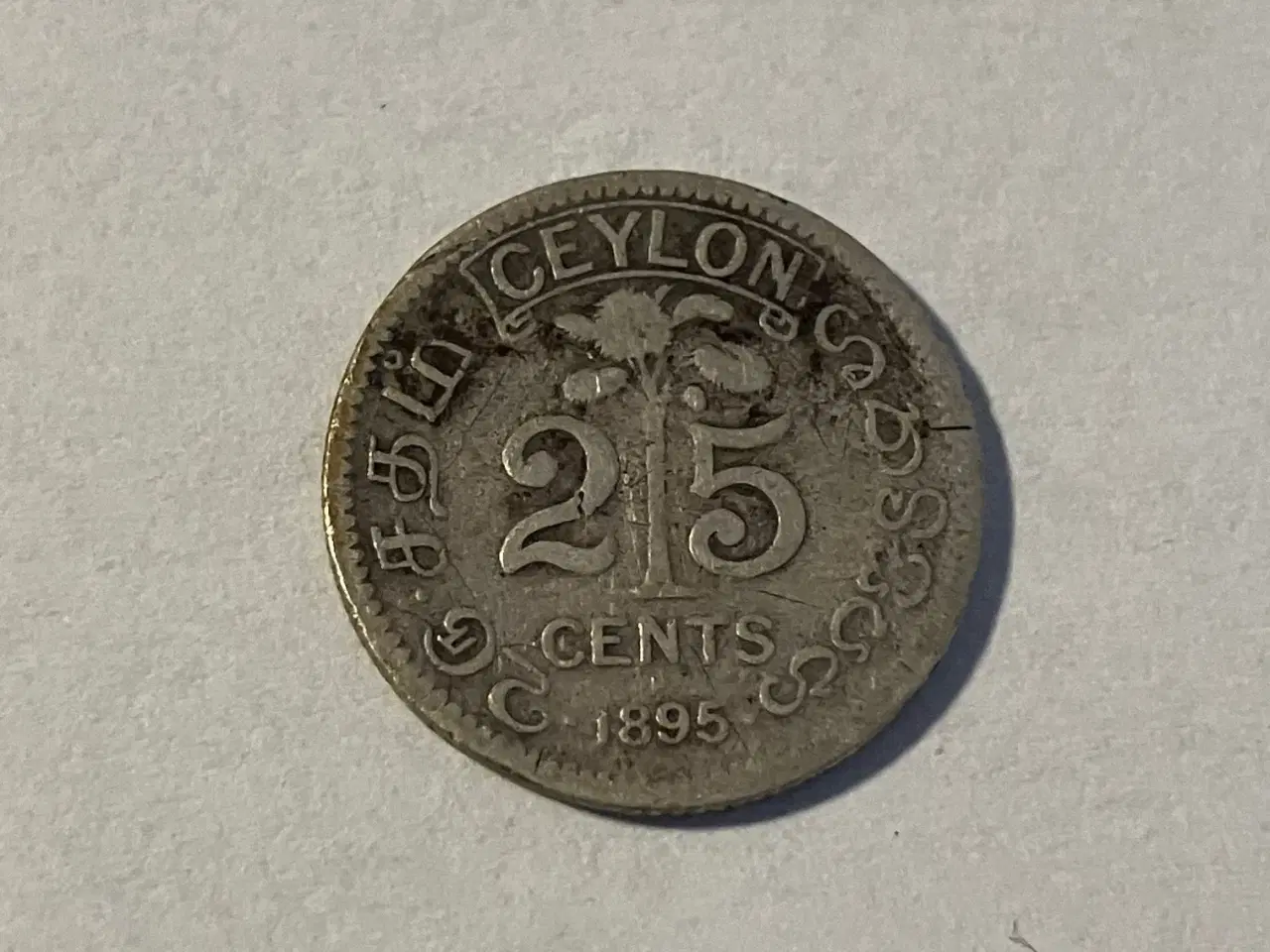 Billede 1 - 25 Cents Ceylon 1895