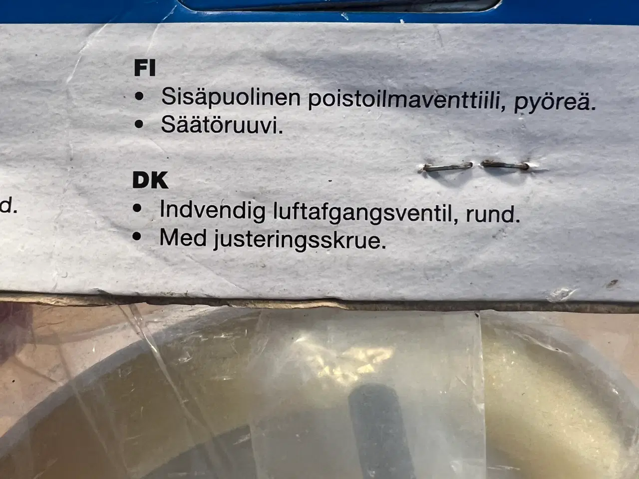 Billede 2 - Luftafgangsventil i hvid. Diameter: 10 Cm. 