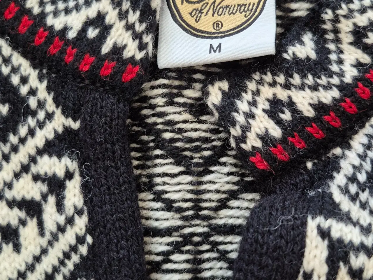 Billede 2 - Norsk striktrøje uld str. M