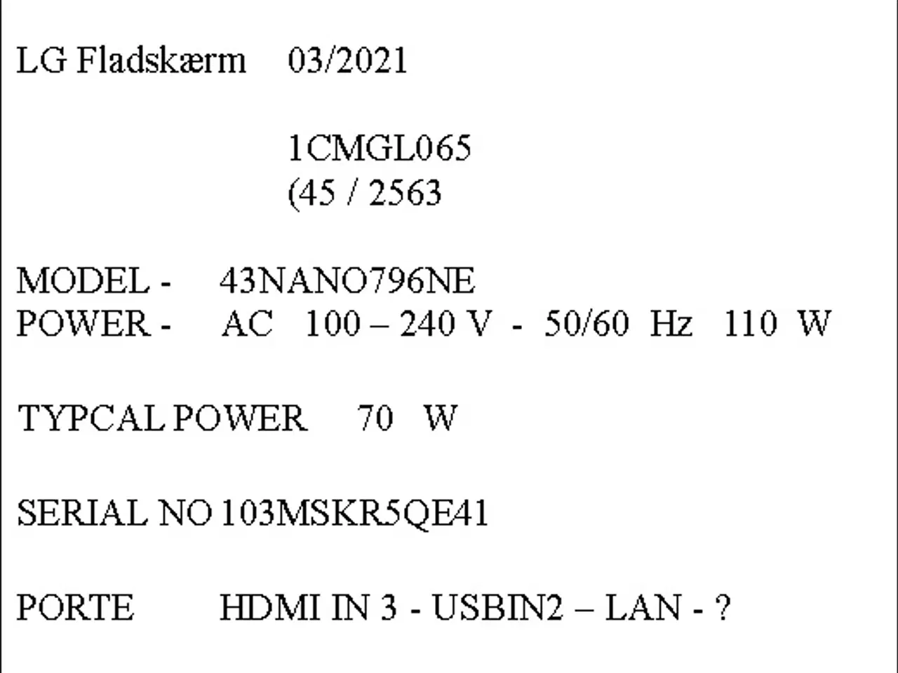 Billede 4 - LG Fladskærm 43" TV