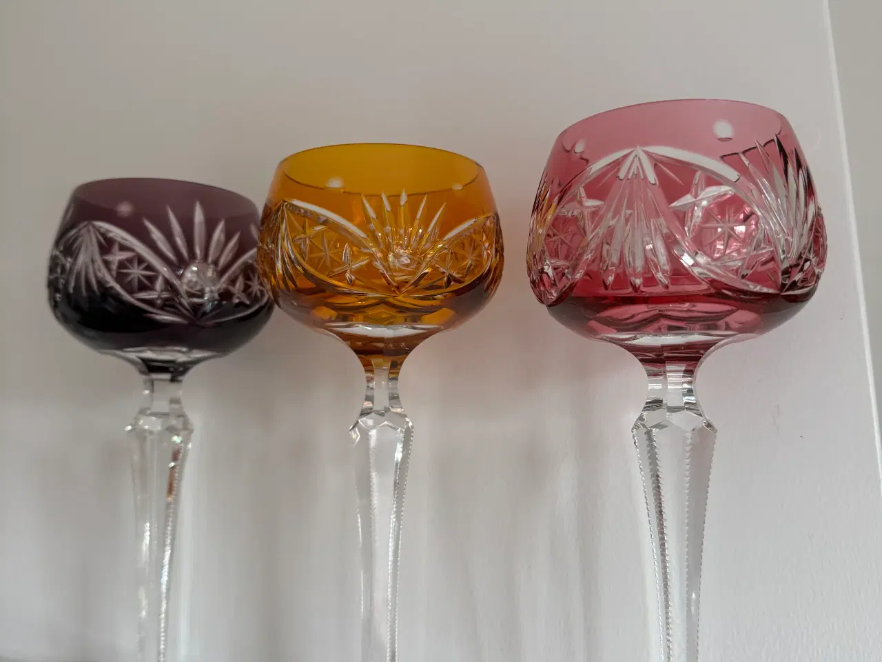 Billede 2 - Bøhmisk krystalglas 3 stk