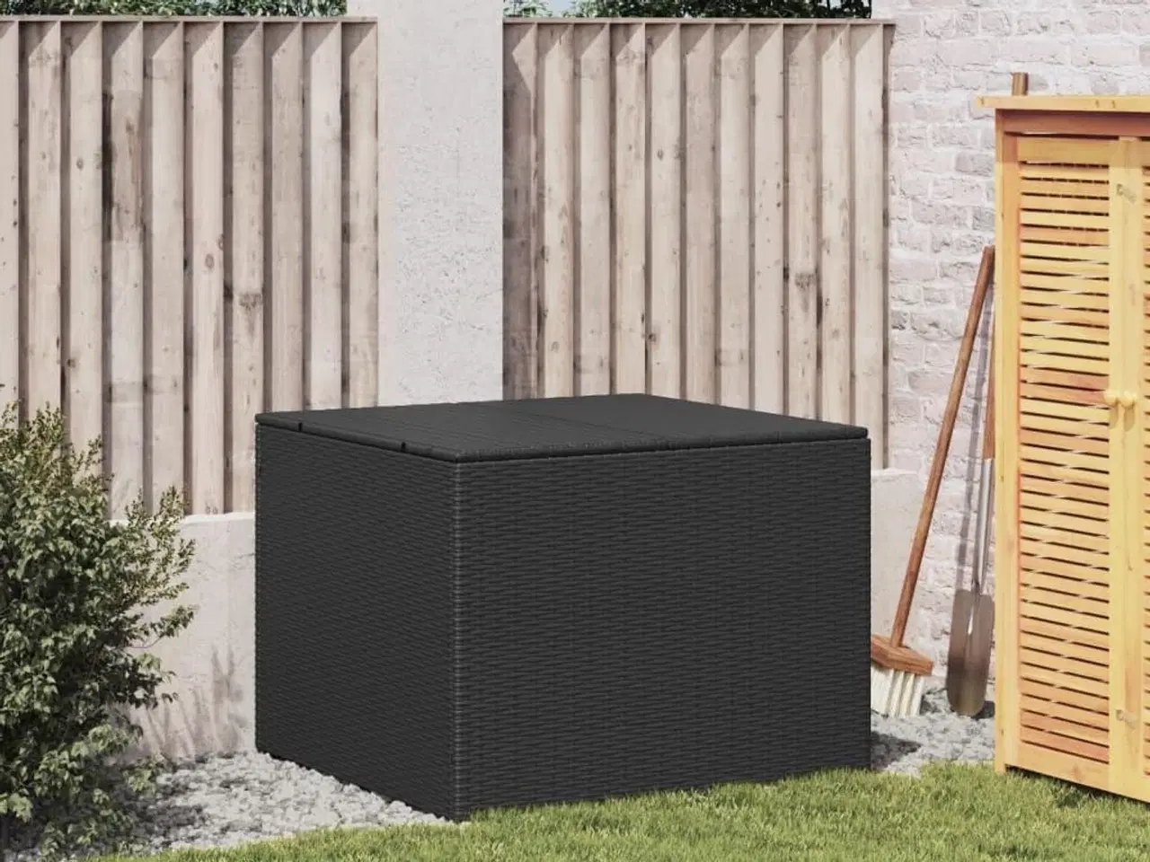 Billede 3 - Opbevaringsboks til haven 291 l polyrattan sort