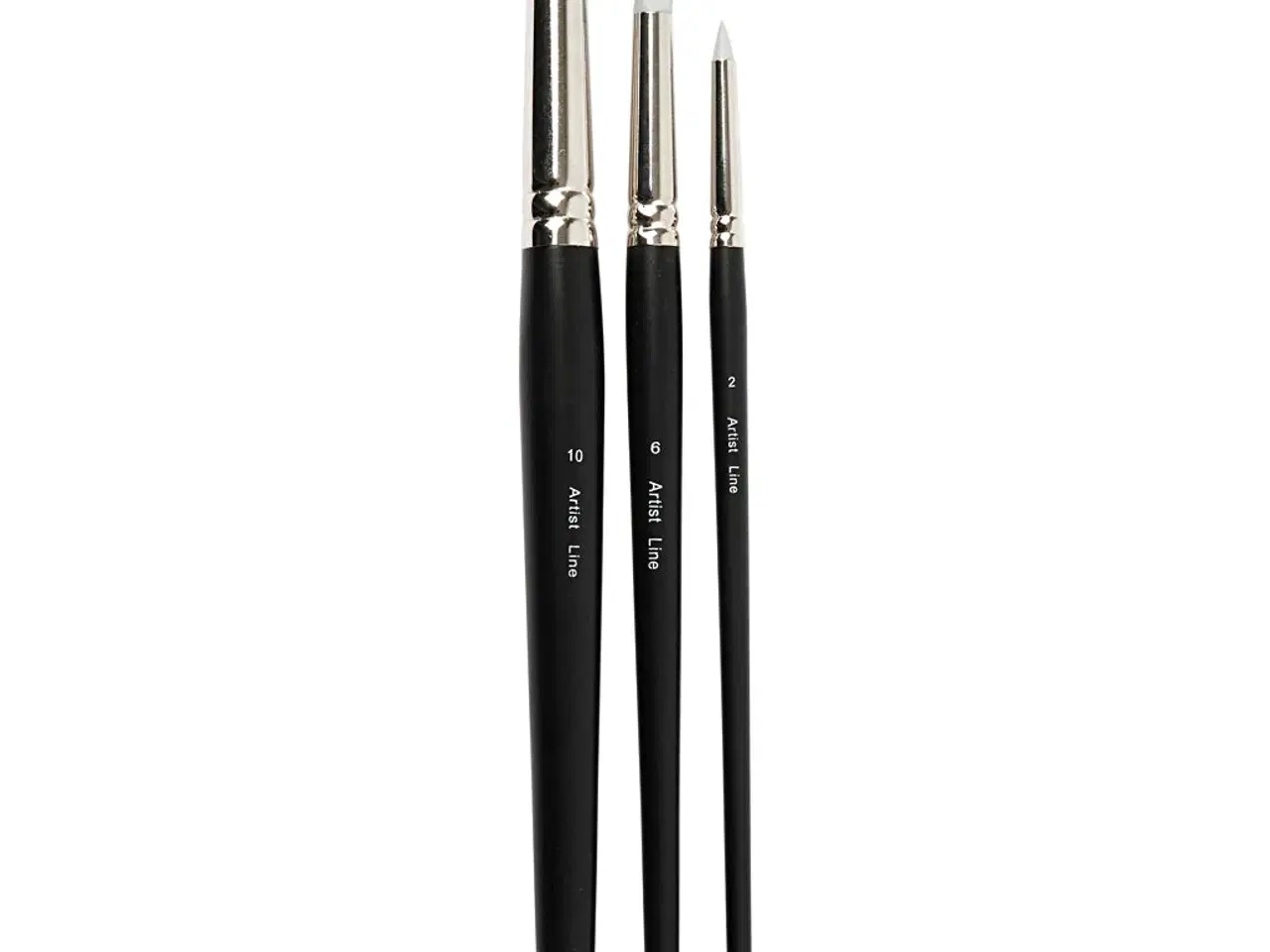 Billede 1 - Artist Line Pensel, 2+6+10, L: 19-25 cm, B: 6+10+15 mm, flad,rund, 3stk./ 1 pk.