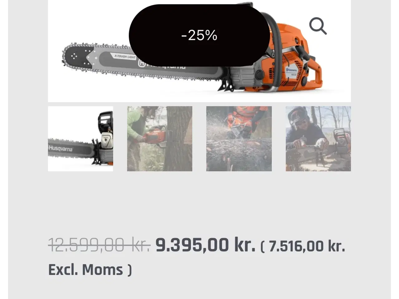 Billede 6 - Husqvarna Motorsav XPG 572 Kraftig sav i god stand