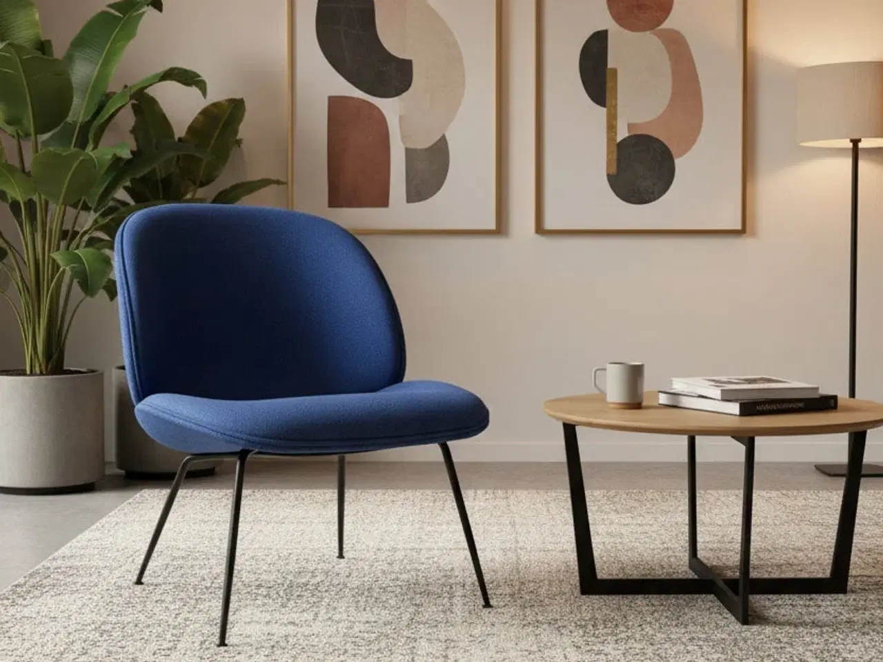 Billede 2 - GUBI Beetle Loungestol – Blå