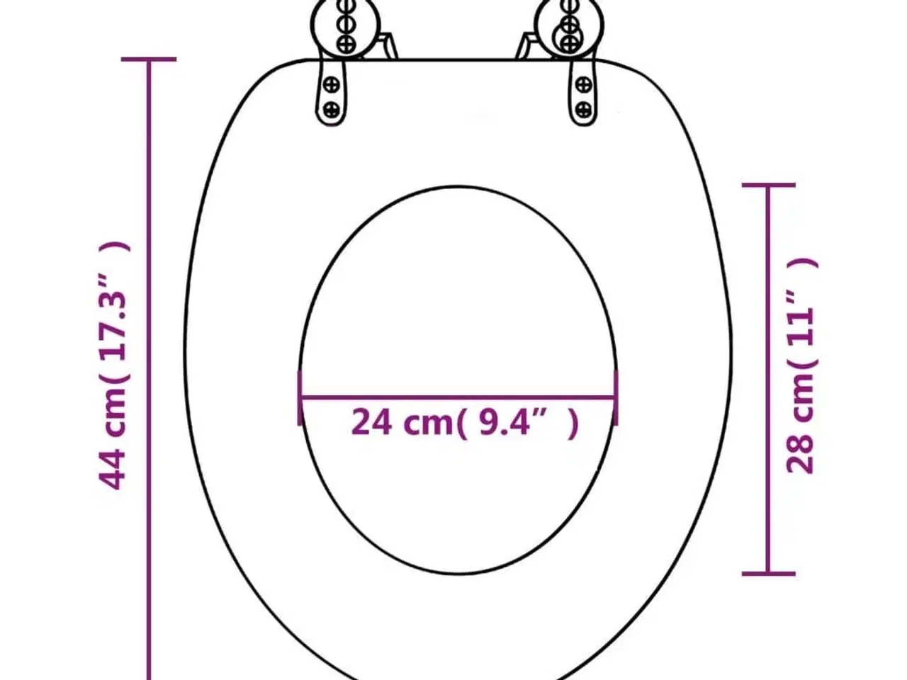 Billede 11 - Toiletsæde med soft close-låg MDF delfindesign