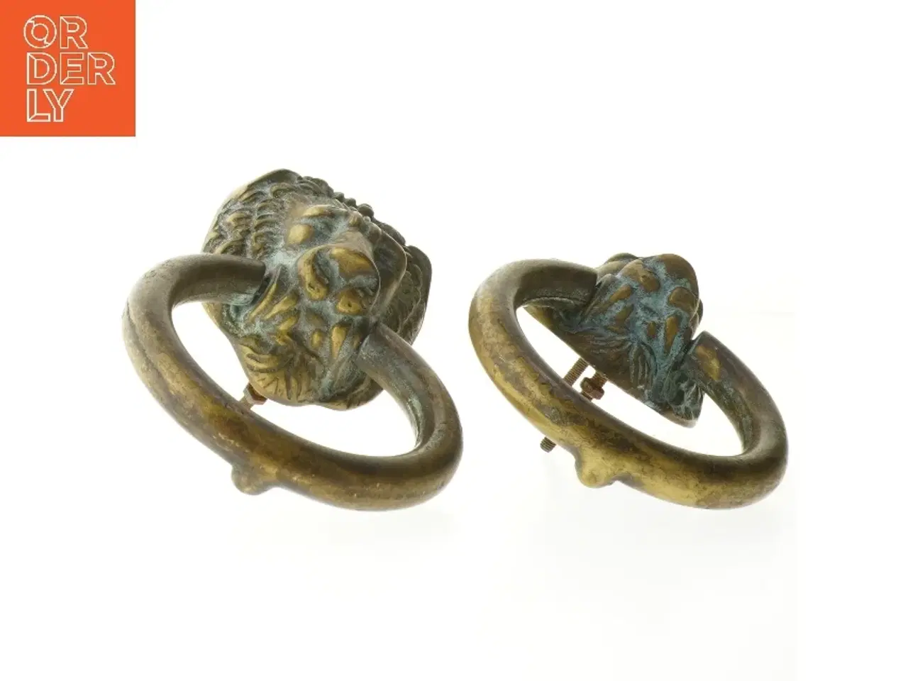 Billede 5 - Dørhåndtag med løveansigt (str. 20 cm)antikke fra italien
