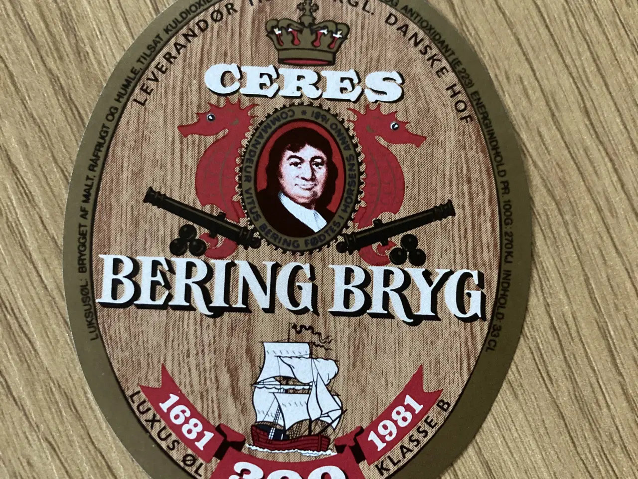 Billede 1 - Ceres Bering Bryg 300 år øletiket
