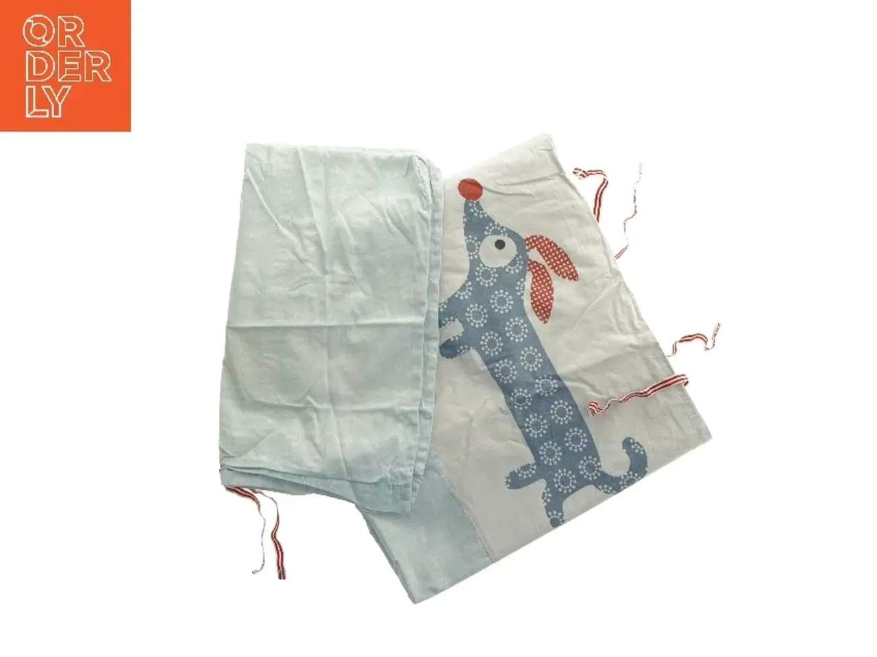 Billede 1 - Barnesengesæt med dyreprint (str. 104 x 130 cm. 40 x 44 cm)