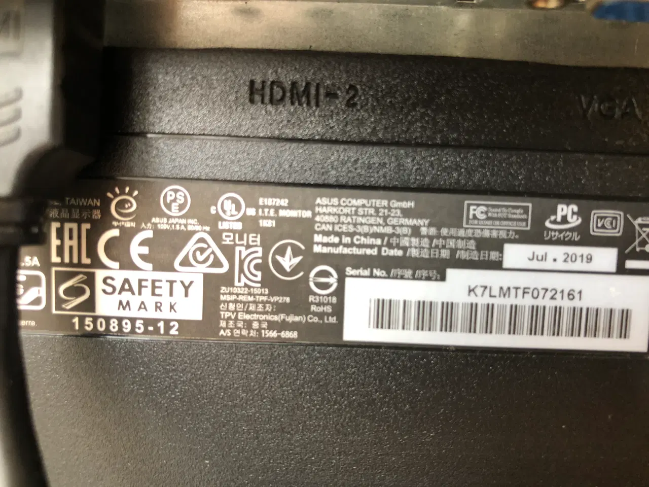 Billede 11 - Asus 27 tommer skærm model VP278H