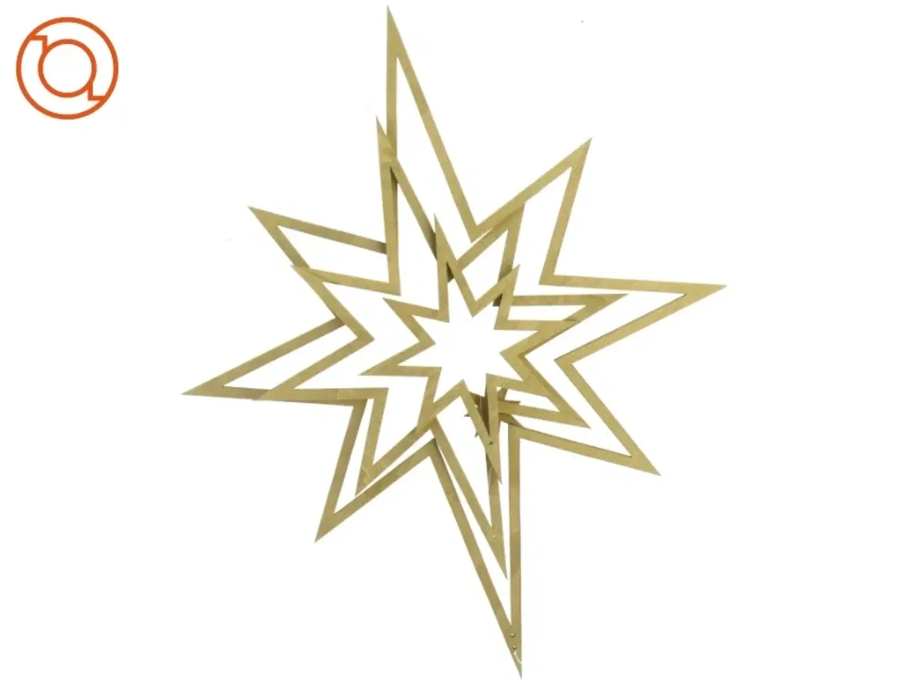 Billede 4 - Guld julestjerne (str. 48 x 35 cm)