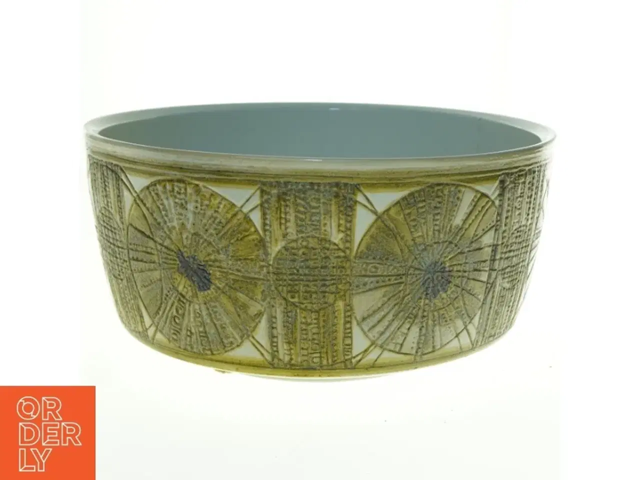 Billede 1 - enera kunst fajance fra Royal Copenhagen / Aluminia. Stor bowle / skål. Nummer 591/3430. (str. 34 x 34 cm)