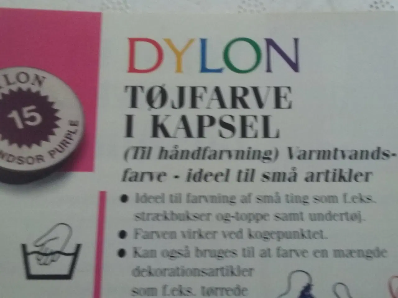 Billede 3 - Dylon farve til tøj i kapsel - farve Navy 
