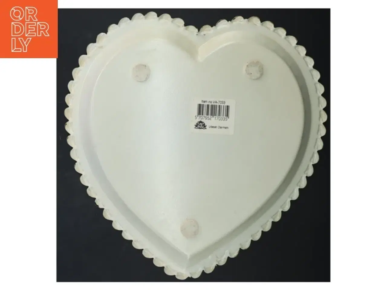 Billede 3 - Hjerteformet fad fra Udseen Danmark (str. 31,5x30 cm)