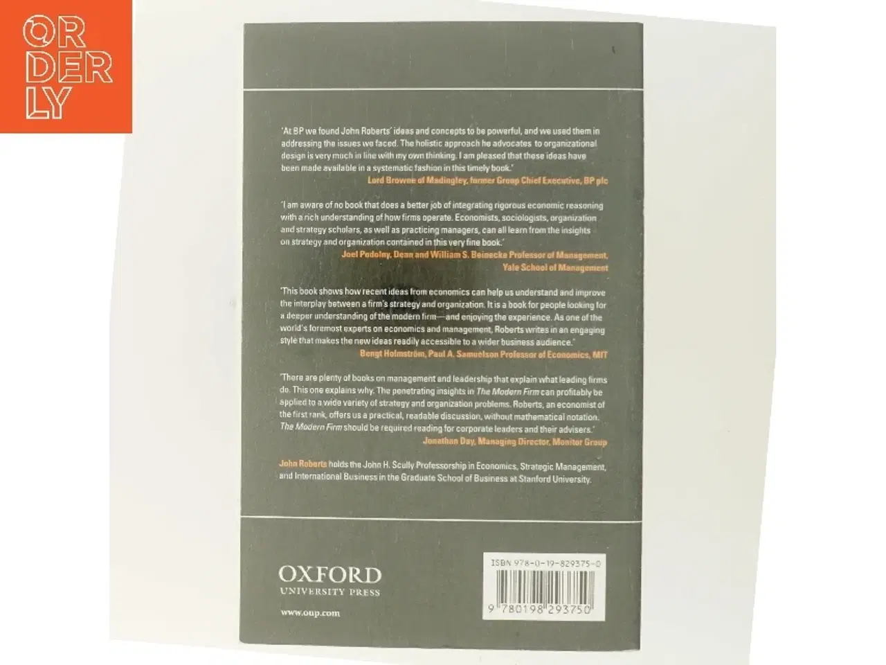Billede 3 - The modern firm : organizational design for performance and growth af John Roberts (Bog)