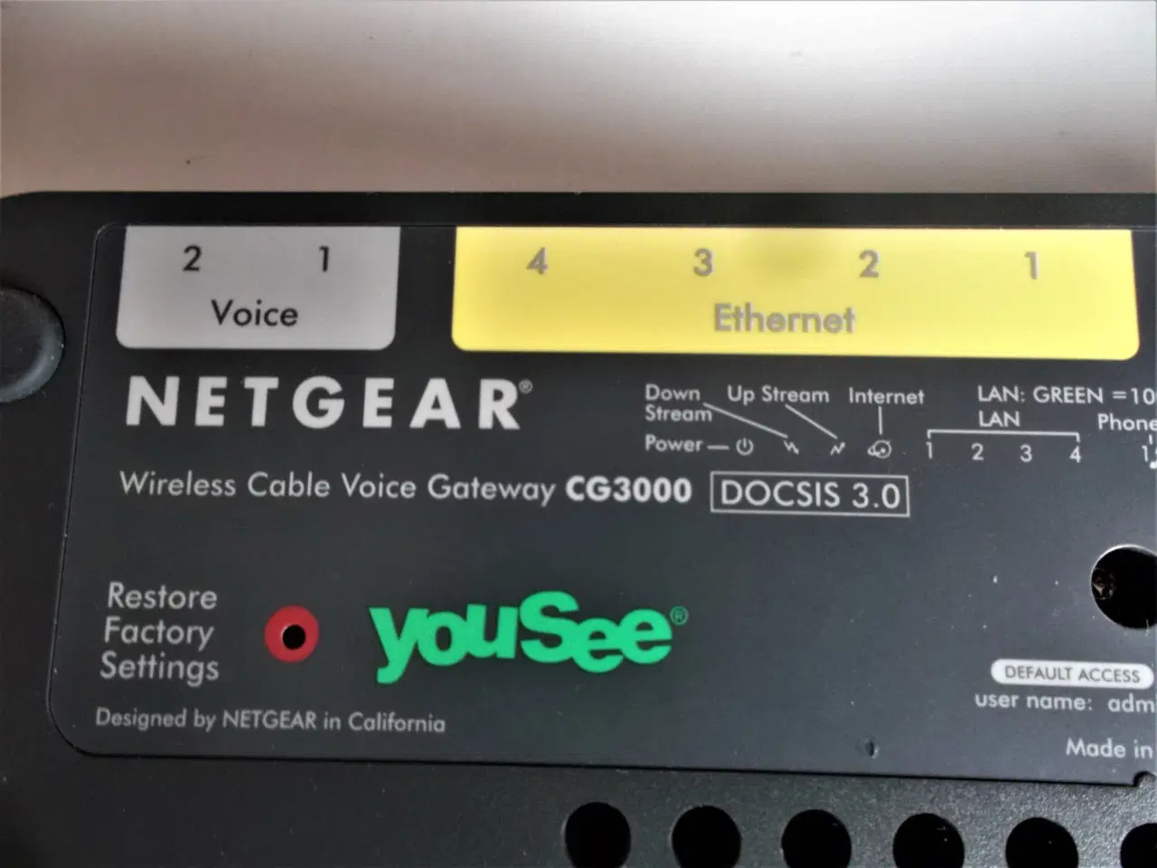 Billede 5 - Netgear CG3000 kabel modem wireless-N Gigabit