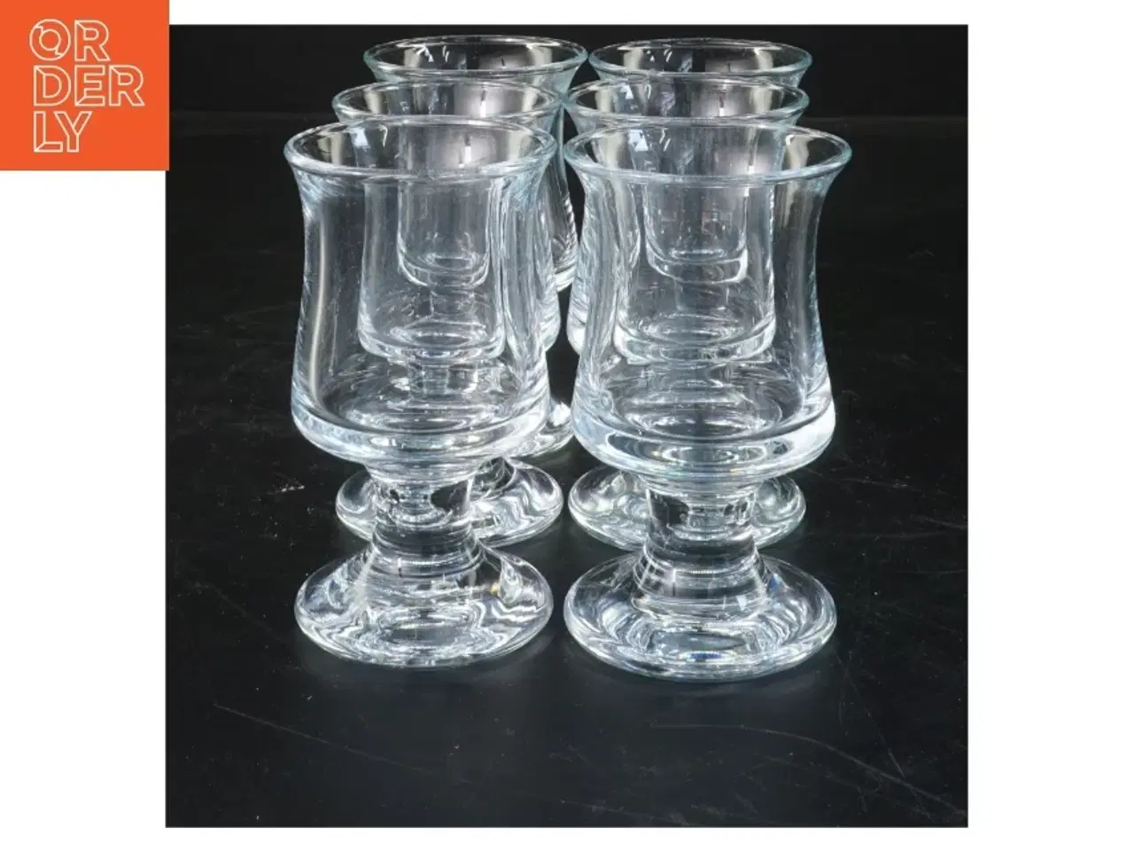 Billede 1 - Skibsglas fra Holmegaard. Sæt med seks glas (str. 10 cm)