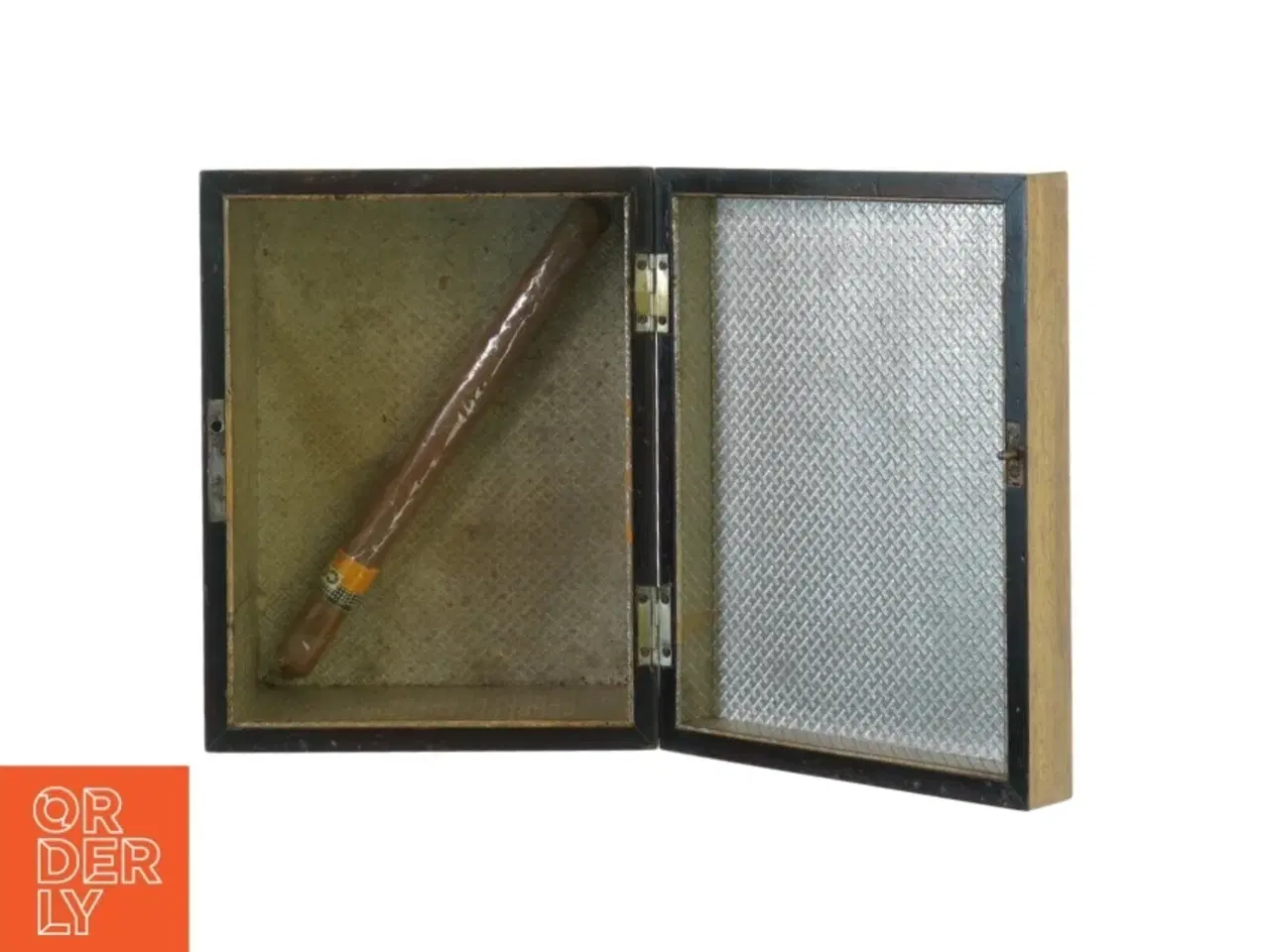 Billede 4 - Antik cigarkasse (str. 19 x 15 x 10 cm)