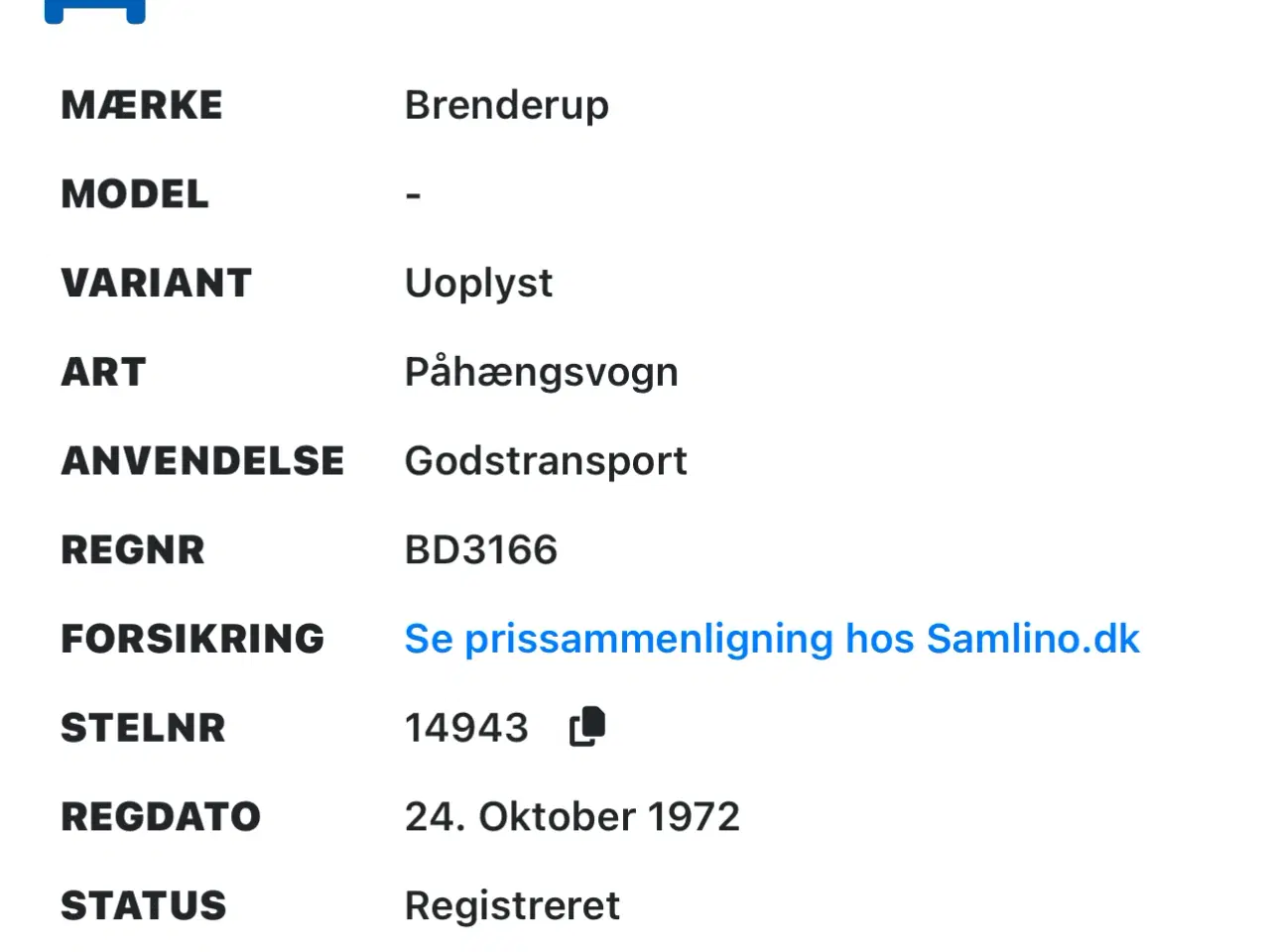 Billede 12 - Brenderup Påhængsvogn veteran trailer 