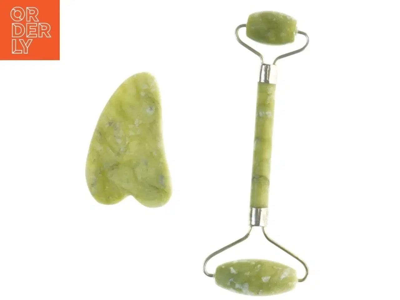 Billede 2 - Jade roller og gua sha sæt (str. 7 x 4 cm og 14 x 6 cm)