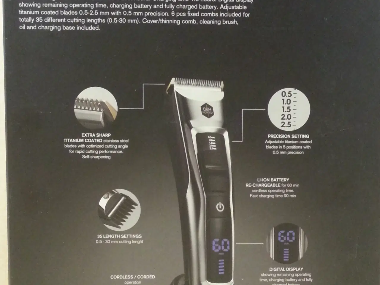 Billede 8 - OBH Nordica Attraxion Force Control hårtrimmer 559