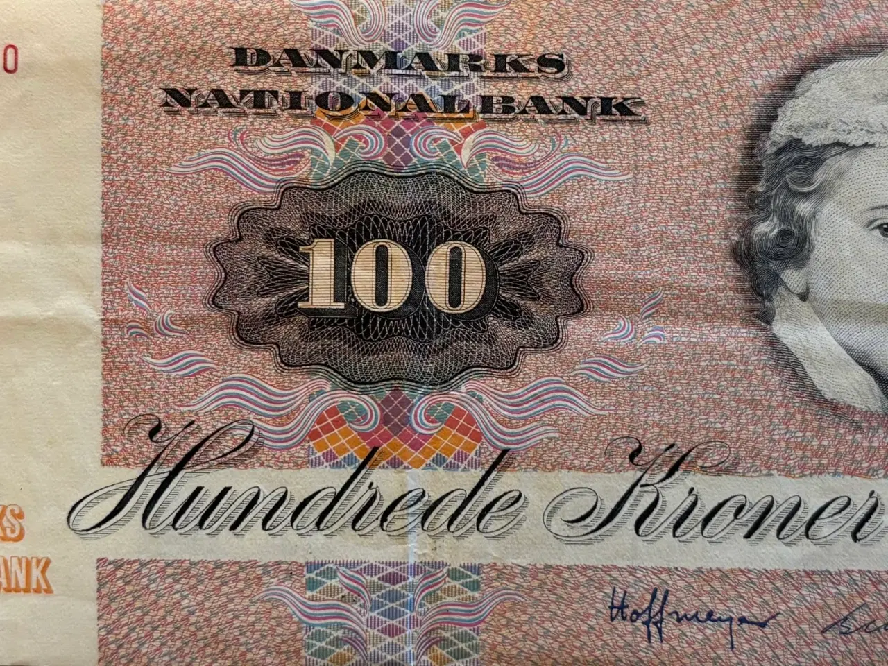 Billede 3 - 100 kr. seddel 1986 R1 lidt sjælden seddel