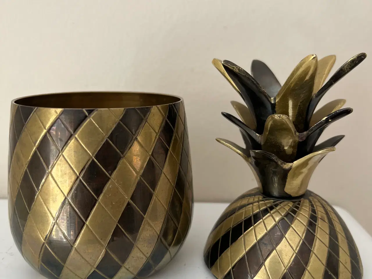 Billede 3 - Smukke Maison Jansen messing ananas fra 70’erne 