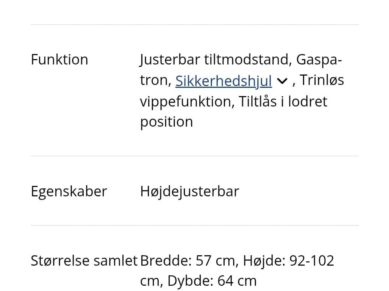 Billede 4 - Kontorstol fra jysk 