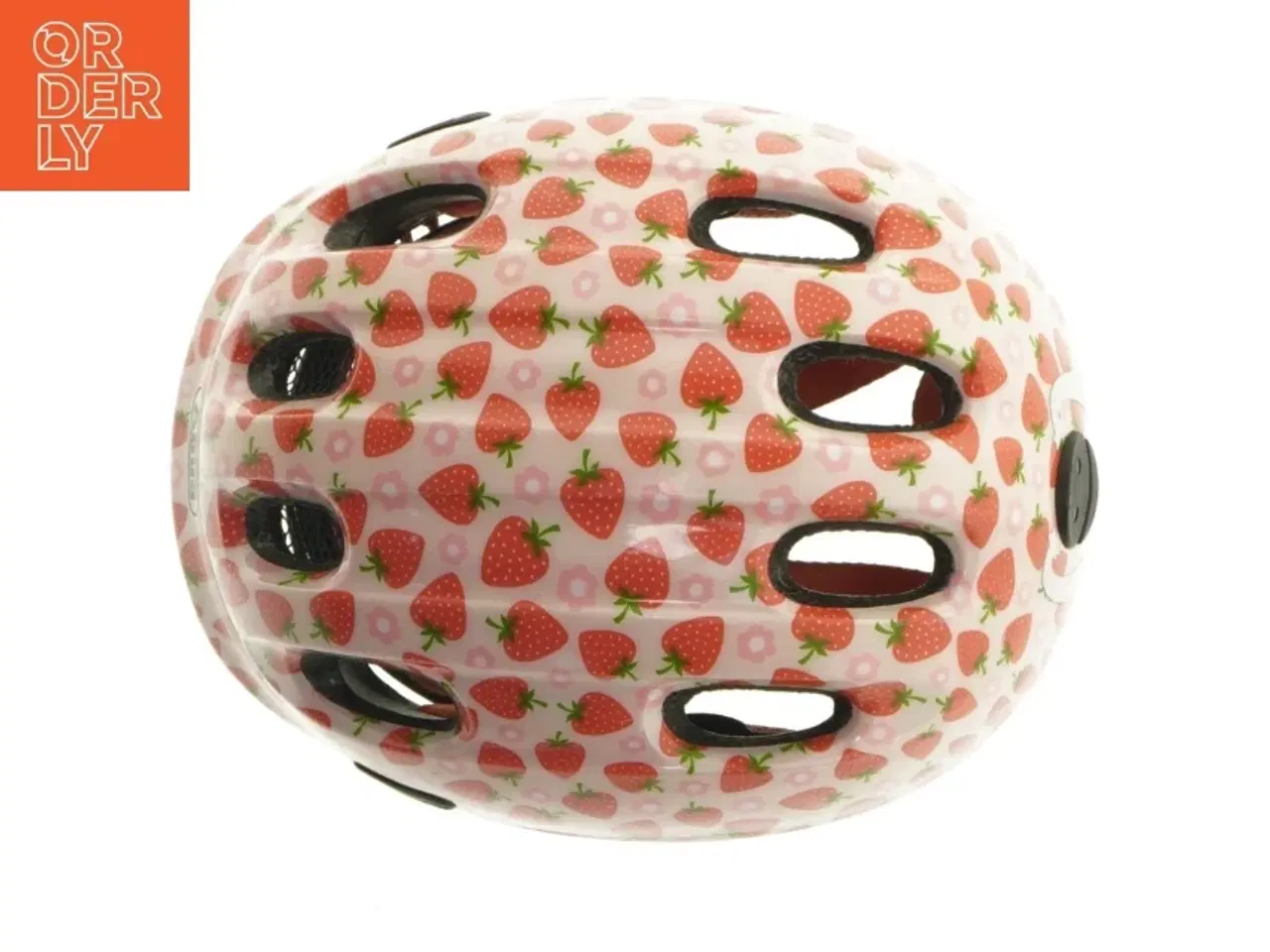 Billede 5 - Børnehjelm med jordbærmotiv fra Abus (str. 24 cm)