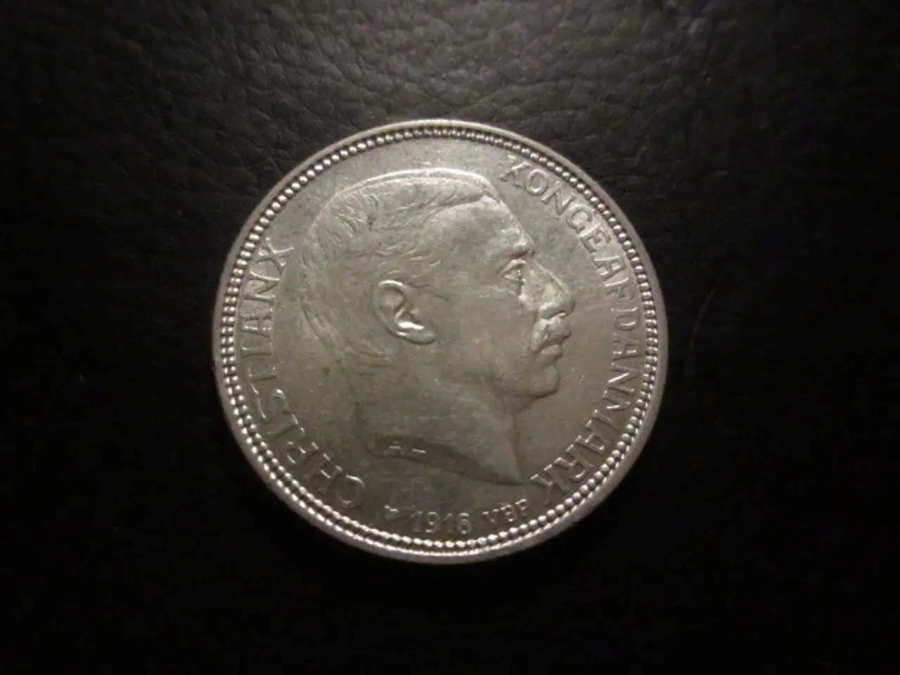 Billede 1 - 2 kroner 1916 sølv møntskær