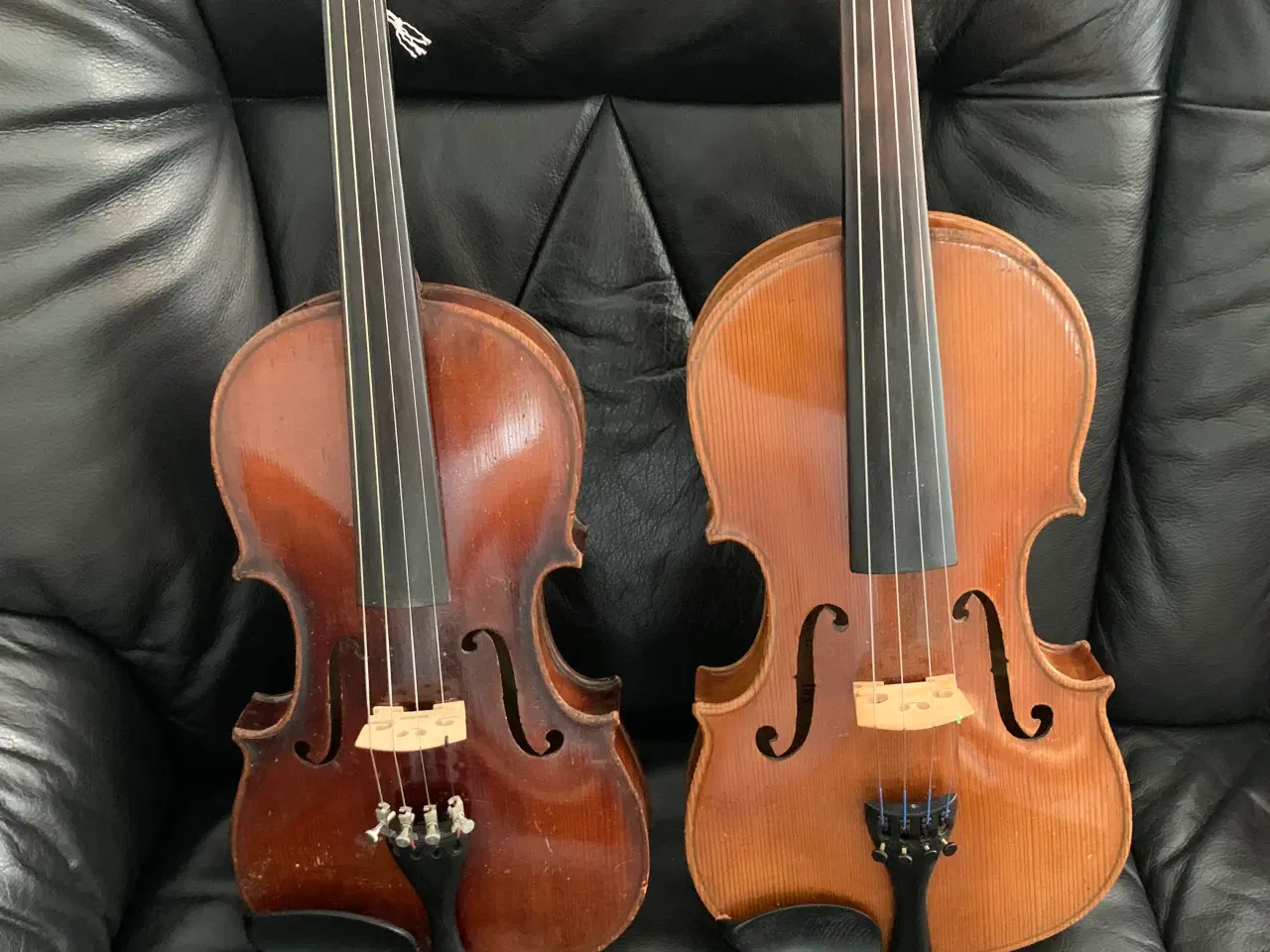 Billede 1 - 2 antikke fine violiner.