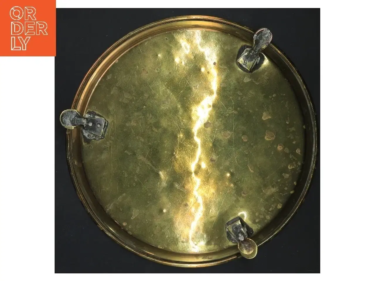 Billede 2 - Messing dekorationsfad (str. Ø 20x3 cm)