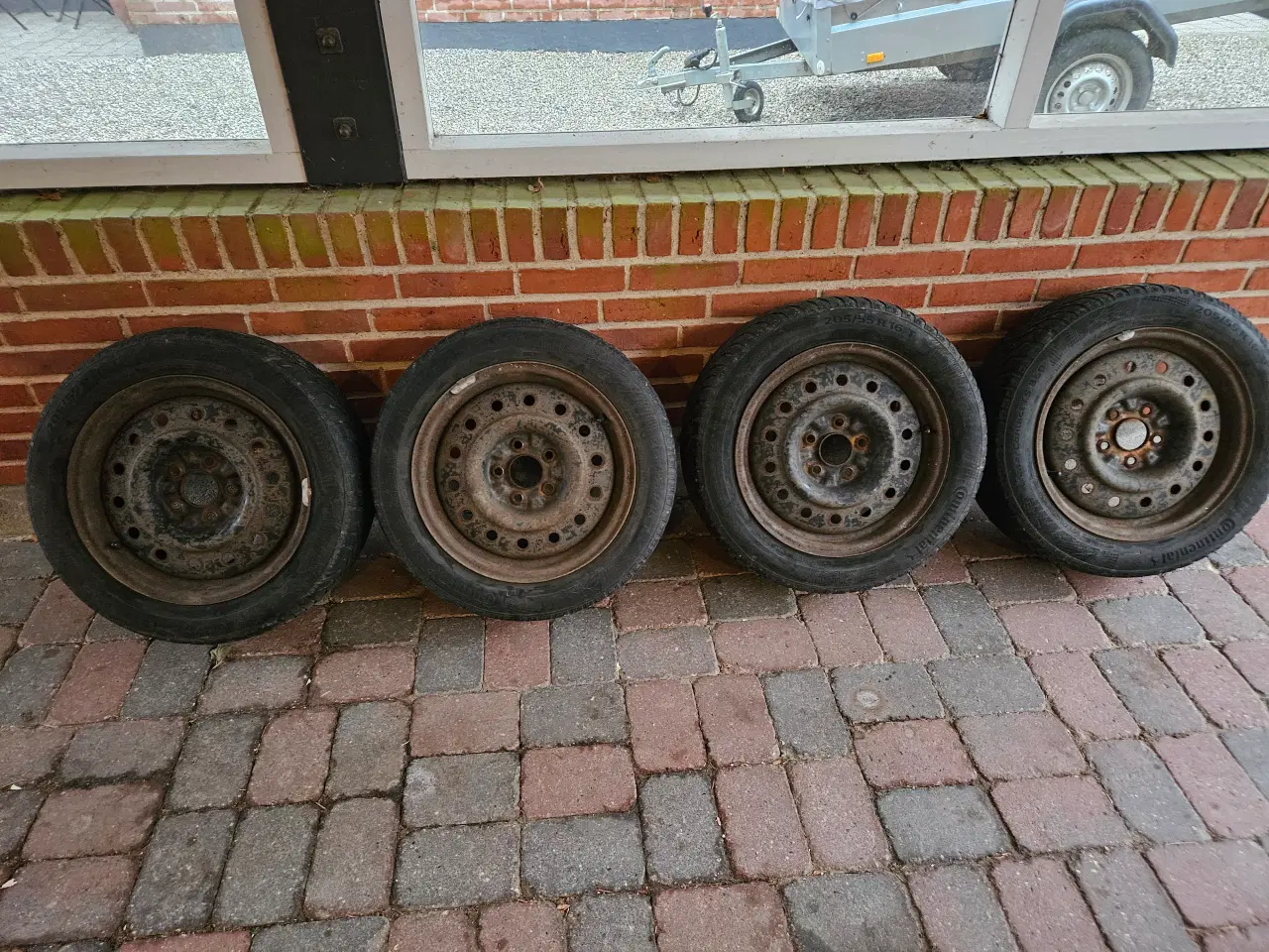 Billede 1 - 4 x stålfælge med vinterdæk fra Nissan Leaf