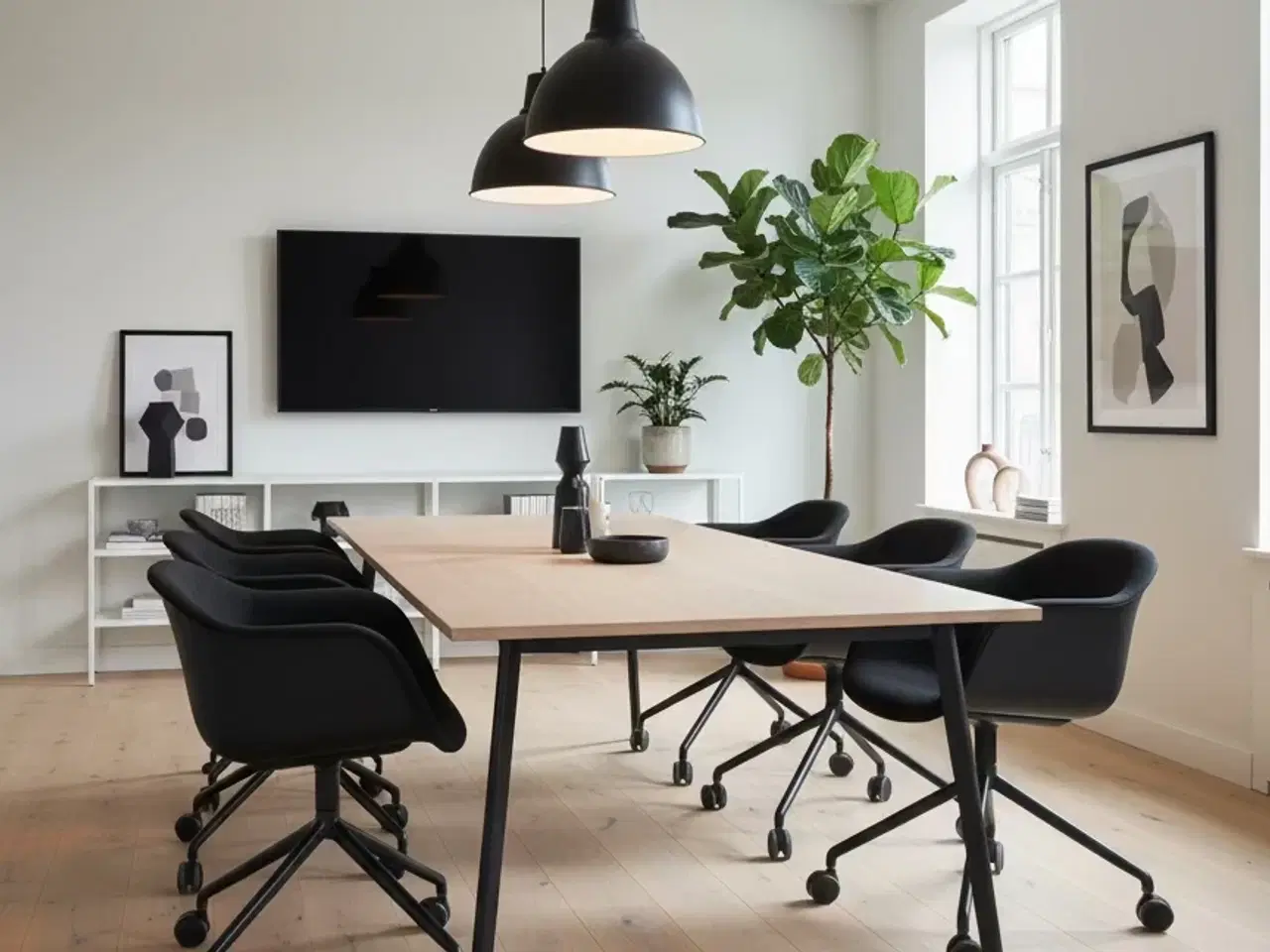 Billede 2 - Muuto Fiber Armchair m. Hjul - Sort