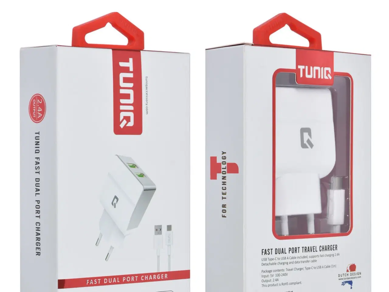 Billede 2 - TUNIQ Hurtigoplader med USB-C kabel